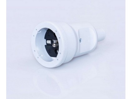 Zásuvka PVC spojovacia 3x1,5mm, biela ABL