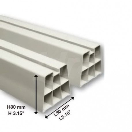 Klimatizačná konzola podlahová PVC 140kg 80x80x350mm Vecamco
