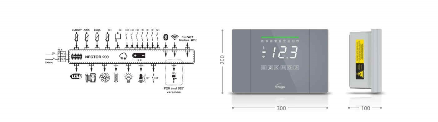 Ovládací panel  NECTOR200B PEGO